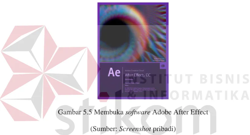 Gambar 5.5 Membuka software Adobe After Effect 