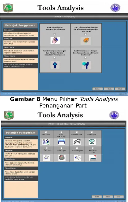 Gambar 8 Menu Pilihan Tools Analysis