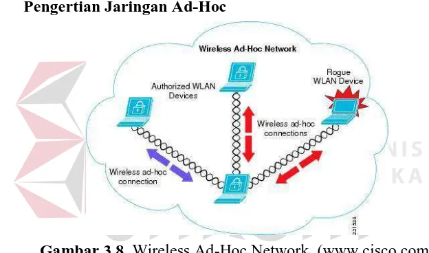 Gambar 3.8. Wireless Ad-Hoc Network. (www.cisco.com) 
