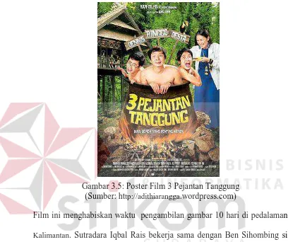 Gambar 3.5: Poster Film 3 Pejantan Tanggung (Sumber: http://adithiarangga.wordpress.com) 