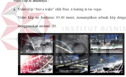 Gambar 3.1 Video klip “Just A Wake” oleh Fear, N Loating In Las Vegas