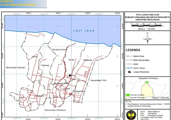 Gambar 2. Peta Lokasi Penelitian PKBM Baiturrahman Kecamatan Wonokerto 