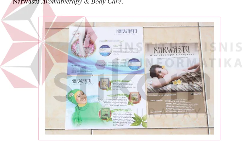 Gambar 3.3 Brosur Narwastu  Sumber: Outlet Narwastu Aromatherapy & Body Care Aromatherapy & Body Care, 2013 