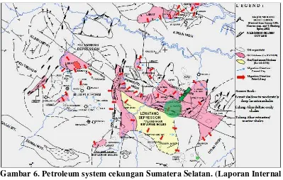 Gambar 6. Petroleum system cekungan Sumatera Selatan. (Laporan Internal 