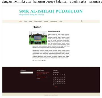 Gambar 4. Tampilan Utama Website SMK Al-Ishlah 