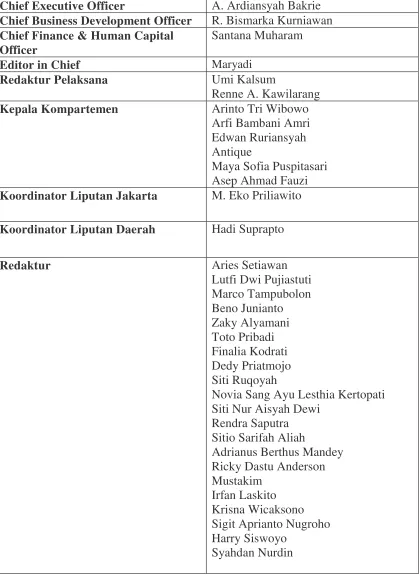 Tabel 4.1 Struktur Perusahaan Viva.co.id 