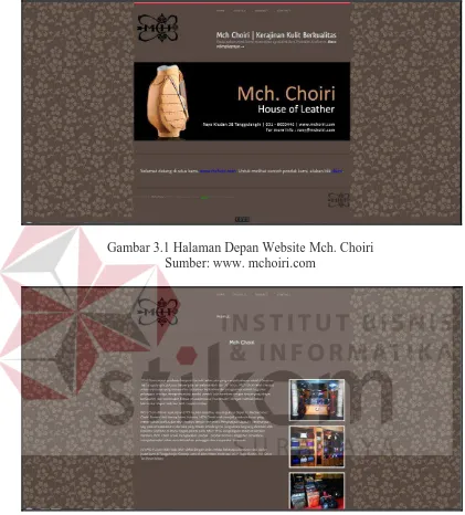 Gambar 3.1 Halaman Depan Website Mch. Choiri  Sumber: www. mchoiri.com 