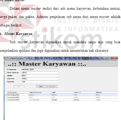 Gambar 4.5. Form Master Karyawan 