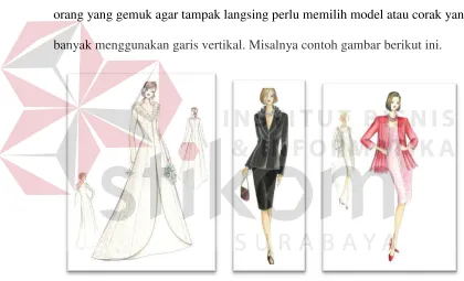 Gambar 2.14.3 Model Busana Garis Vertikal 