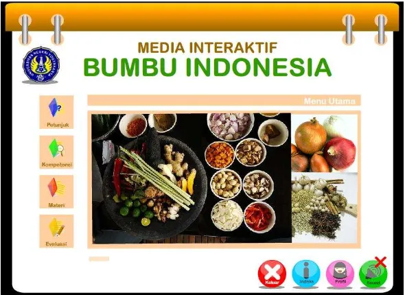 Gambar 6.Halaman Judul Media Interaktif Bumbu Indonesia 
