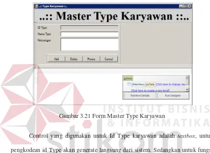 Gambar 3.21 Form Master Type Karyawan 