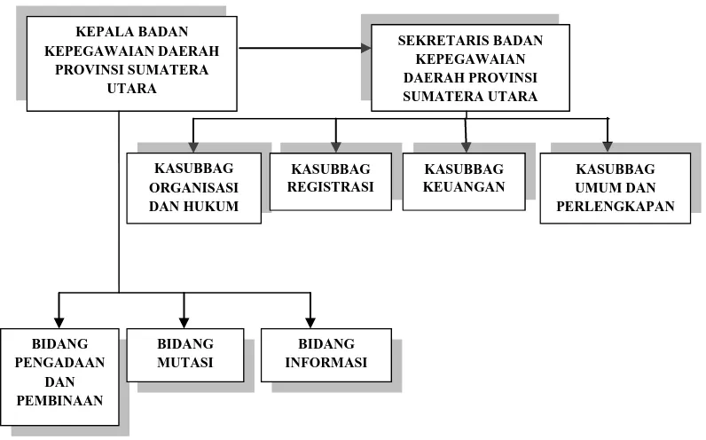 Gambar 2.2 Struktur Organisasi Badan Kepegawaian Daerah 