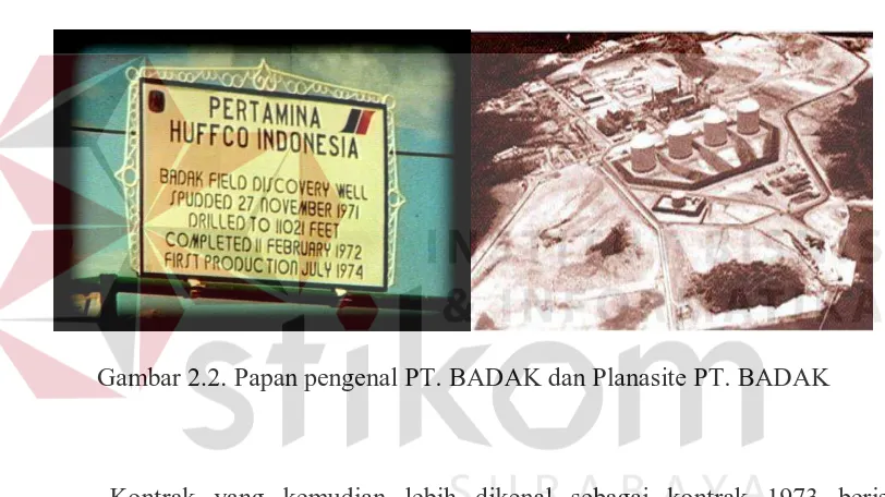 Gambar 2.2. Papan pengenal PT. BADAK dan Planasite PT. BADAK 