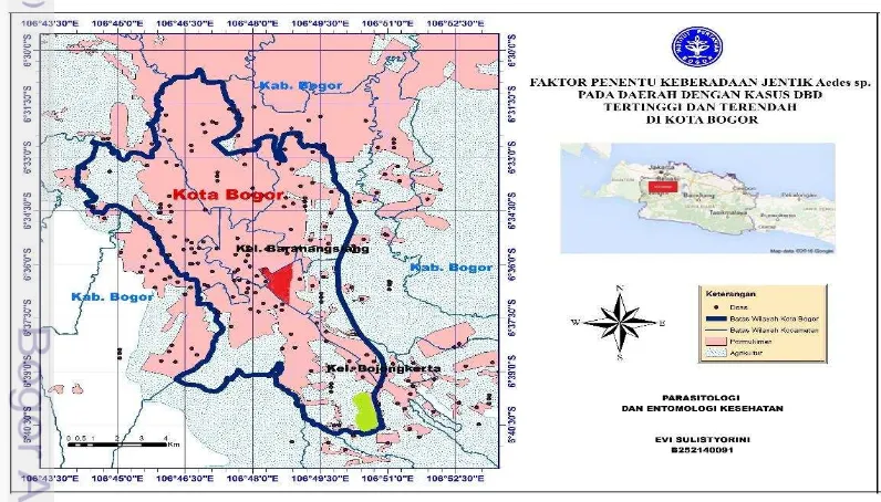 Gambar 1. Peta Wilayah Kota Bogor 