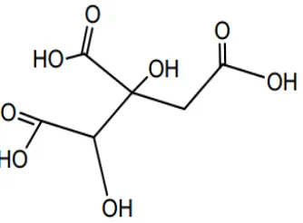 Gambar 2. Struktur kimia Hydrocitric acid  HCA (Antony C & Dweck ., 2000) 