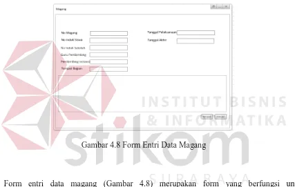 Gambar 4.8 Form Entri Data Magang 