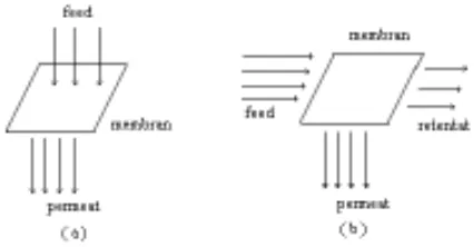 Gambar 2. Sel uji Dead-end (a) dan Cross flow (b)