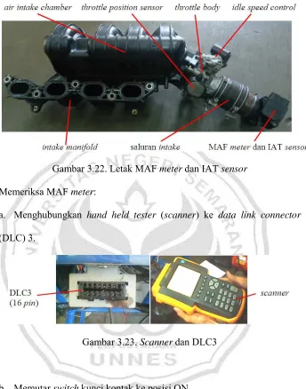Gambar 3.22. Letak MAF meter dan IAT sensor 