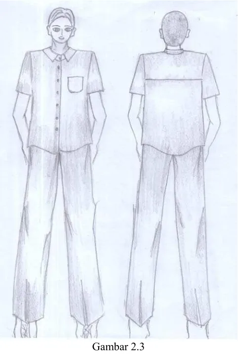 Gambar 2.3 Desain Kemeja 
