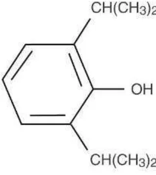 Gambar 1. Struktur Kimia Propofol (Stoelting, 2006) 