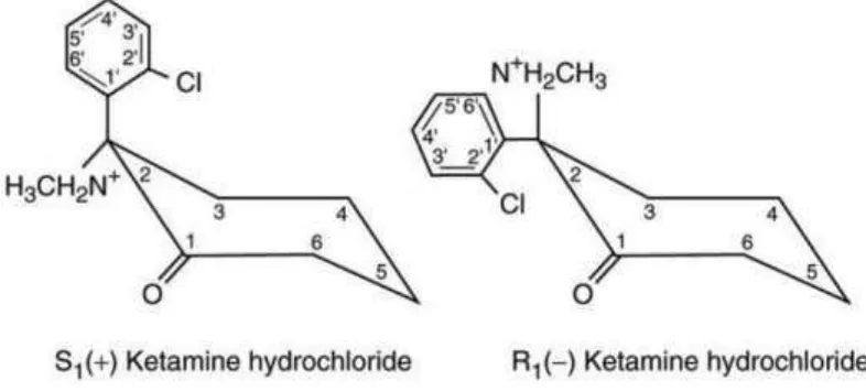 Gambar 2.Struktur Kimia Ketamin (Miller 2000) 