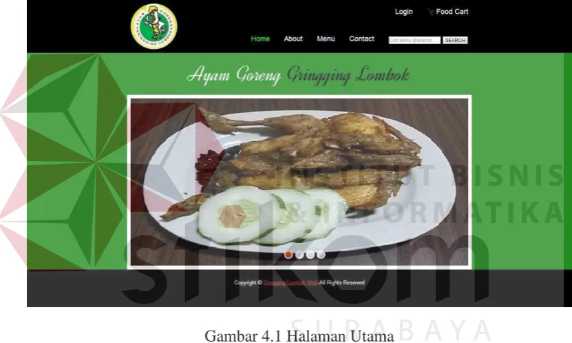 Gambar 4.1 Halaman Utama 
