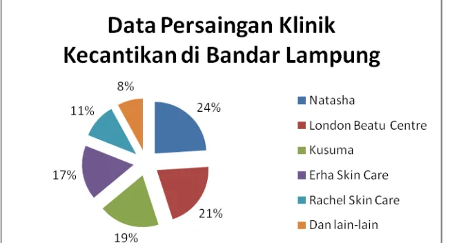 Tabel 1.1 Data Persaingan Klinik Kecantikan di Bandar Lampung, 2014 