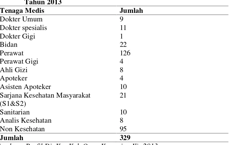 Tabel 3. Jumlah SDM Kesehatan di Kabupaten Ogan Komering Ilir