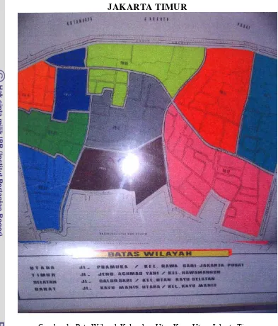 Gambar 1   Peta Wilayah Kelurahan Utan Kayu Utara Jakarta Timur 