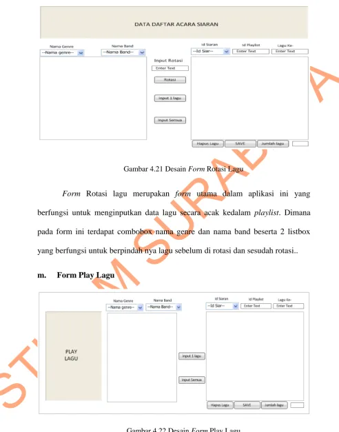 Gambar 4.22 Desain Form Play Lagu 