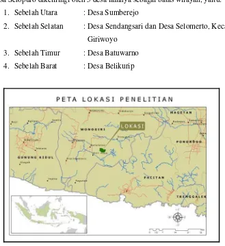 Gambar 1 Peta situasi lokasi penelitian. 
