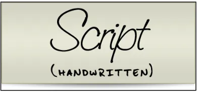 Gambar 2.3 Jenis Font Script 