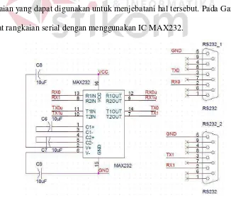 Gambar 3.6. Rangkaian Max232 