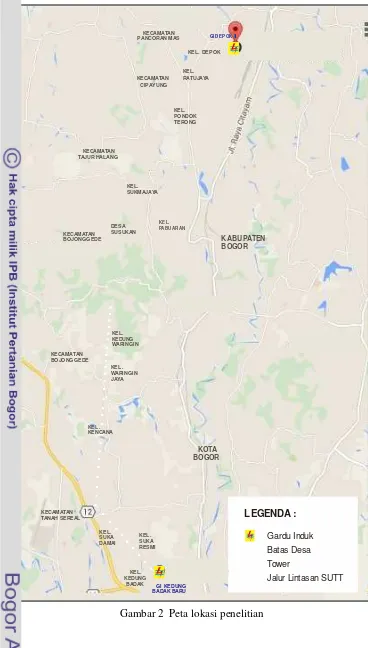 Gambar 2  Peta lokasi penelitian 