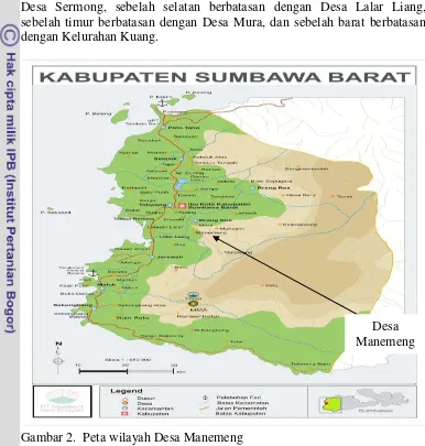 Gambar 2.  Peta wilayah Desa Manemeng 