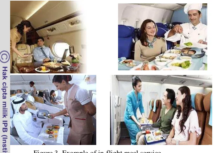 Figure 3. Example of in-flight meal service 