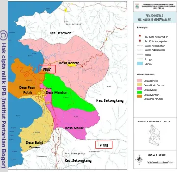 Gambar 6 Peta administratif Kecamatan Maluk  