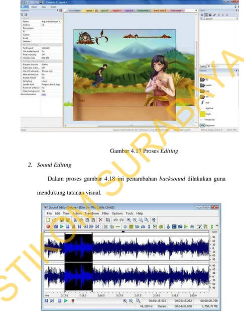 Gambar 4.18 proses sound editing
