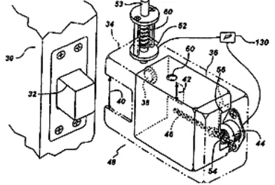 Fig. 5: Linear Solenoid Operated Door Locks with Spring  Return, (U.S. Publication No