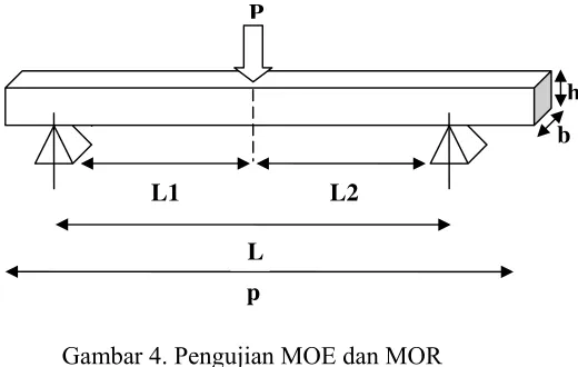 Gambar 4. Pengujian MOE dan MOR 