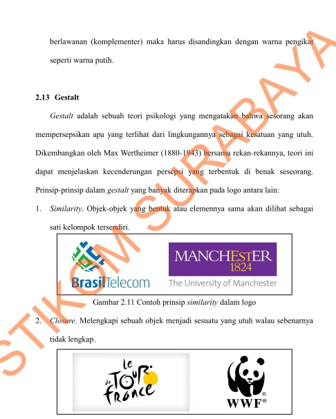 Gambar 2.12 Contoh prinsip closure dalam logo 
