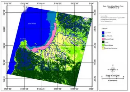 Figure 6. Classified map of coastal environment in West Banten, using multispectral FORMOSAT-2 image with spatial resolution of 8 m