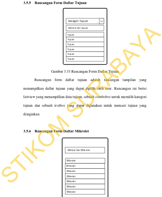 Gambar 3.34 Rancangan Form Daftar Mikrolet 