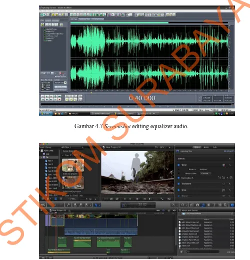 Gambar 4.8 Screenshot proses sound editing 