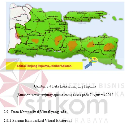 Gambar 2.4 Peta Lokasi Tanjung Papuma 