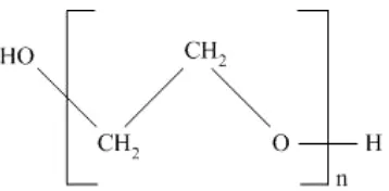 Gambar 3. Struktur molekul PEG (Anonimb, 2006). 