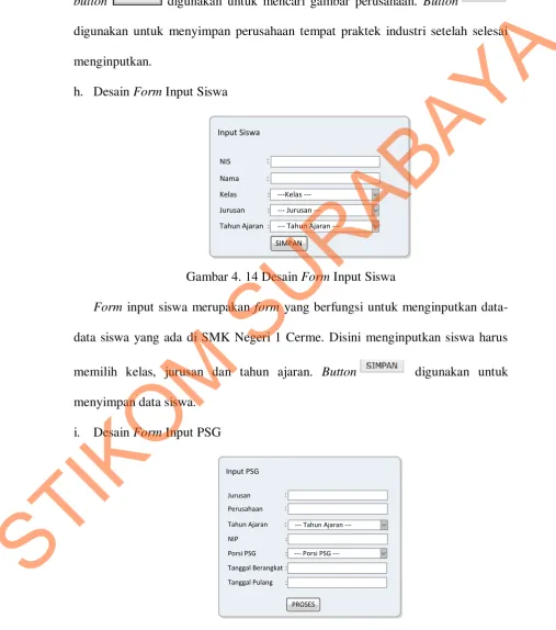 Gambar 4. 15 Desain Form Input PSG 