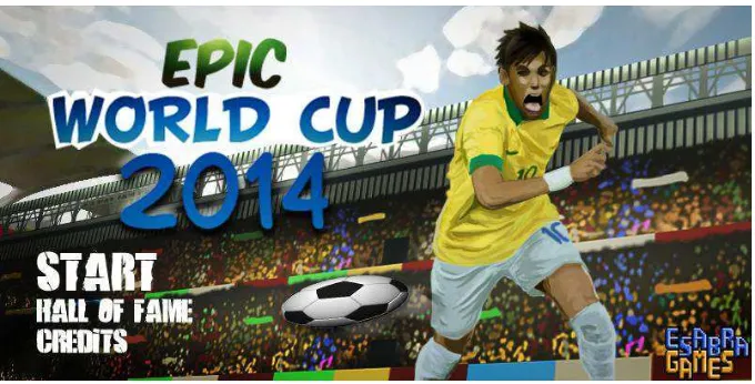 Gambar 4.9 menu pemilihan karakter game Epic World Cup 2014 