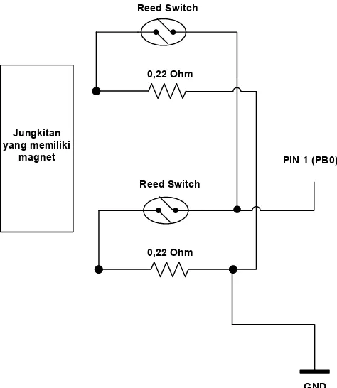 Gambar 3.2 Rangkaian Sensor Reed Switch 