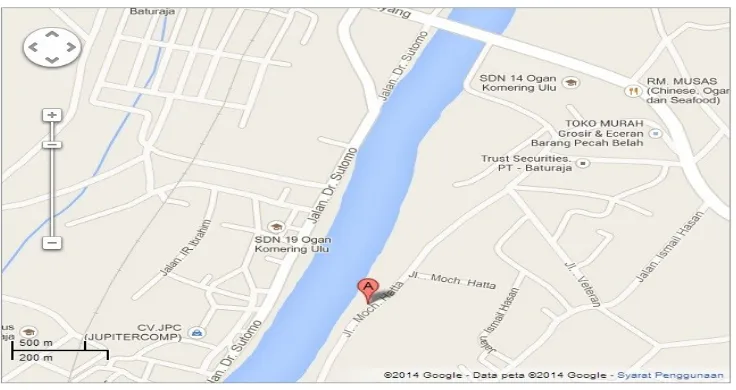 Gambar 2.3. Peta Lokasi Pabrik PT. Semen Baturaja (Persero) Tbk